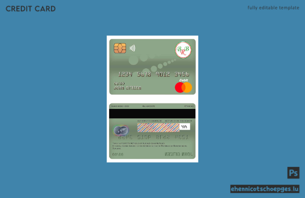Beispielvorschau der Mastercard-Debitkarte der Bank der Republik Burundi